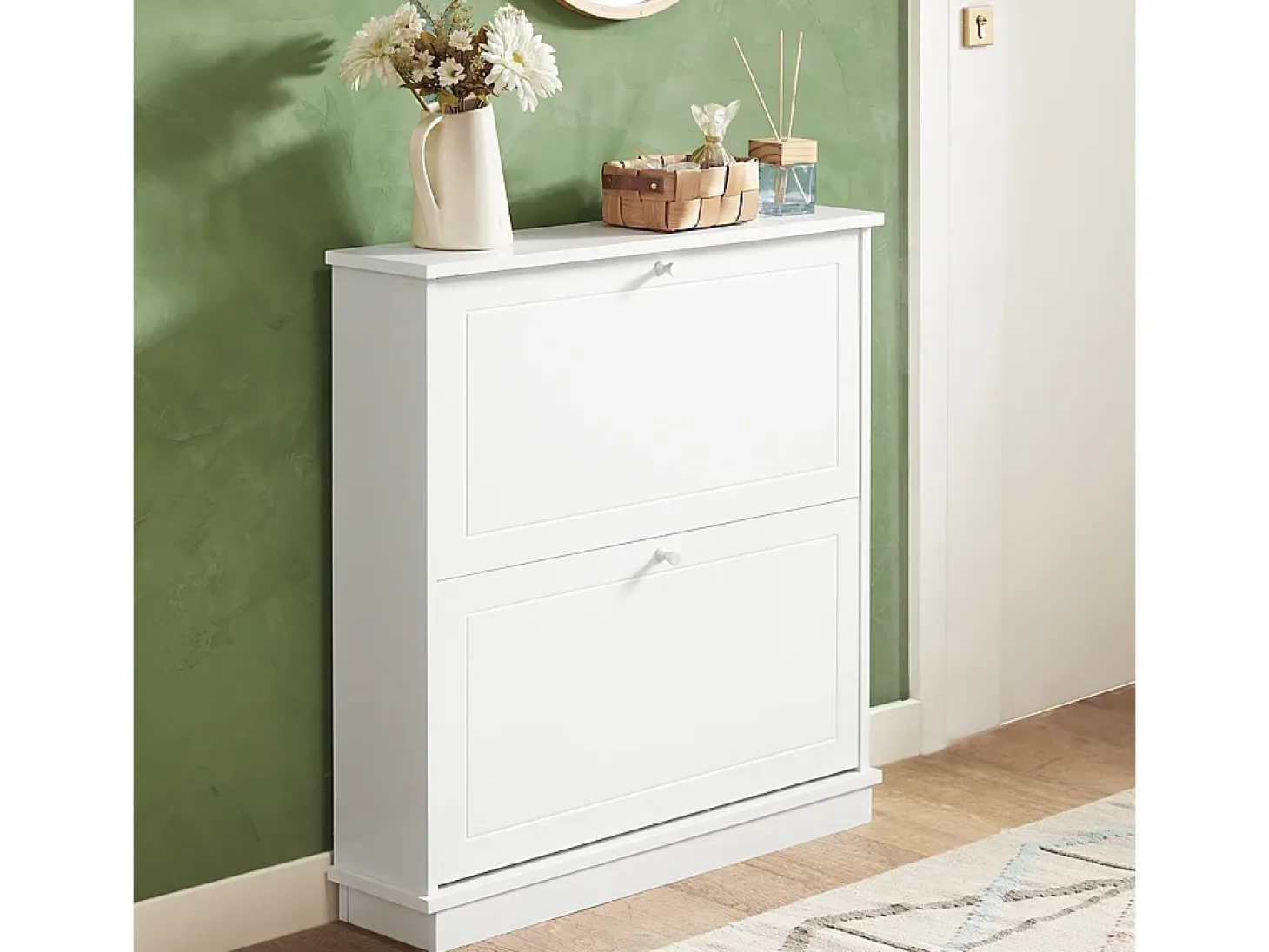 SoBuy armário de sapatos, Armário de sapatos estreito, armário para sapatos FSR99-W
