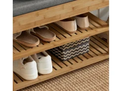 SoBuy Armário de sapatos com prateleira, banco, Banco com sapateira FSR47-N