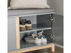 SoBuy Armário de sapatos com prateleira, banco, Banco com sapateira FSR117-HG