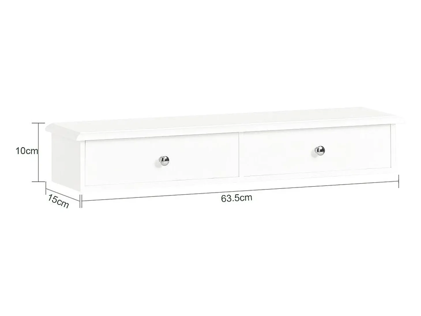 SoBuy Armário Suspenso Branco com Espelho de 43cm