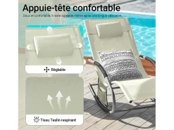 SoBuy cadeira de balanço, cadeira de jardim, cadeira de jardim exterior OGS28-MI
