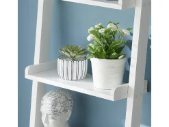 SoBuy escada de madeira, escada decorativa, escritório FRG17-W