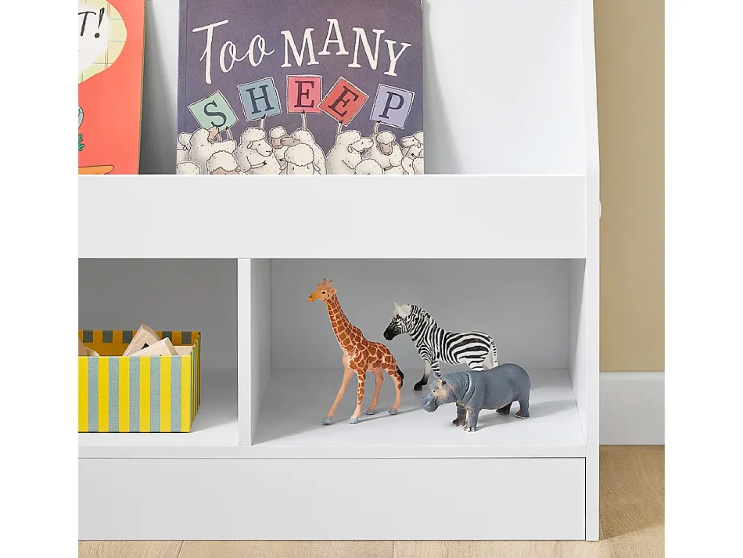 SoBuy Estante Infantil de Livros com 3 Prateleiras Branco 100x29.8x80cm Minimalista KMB118-W