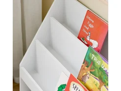 SoBuy Estante Infantil de Livros com 3 Prateleiras Branco 100x29.8x80cm Minimalista KMB118-W