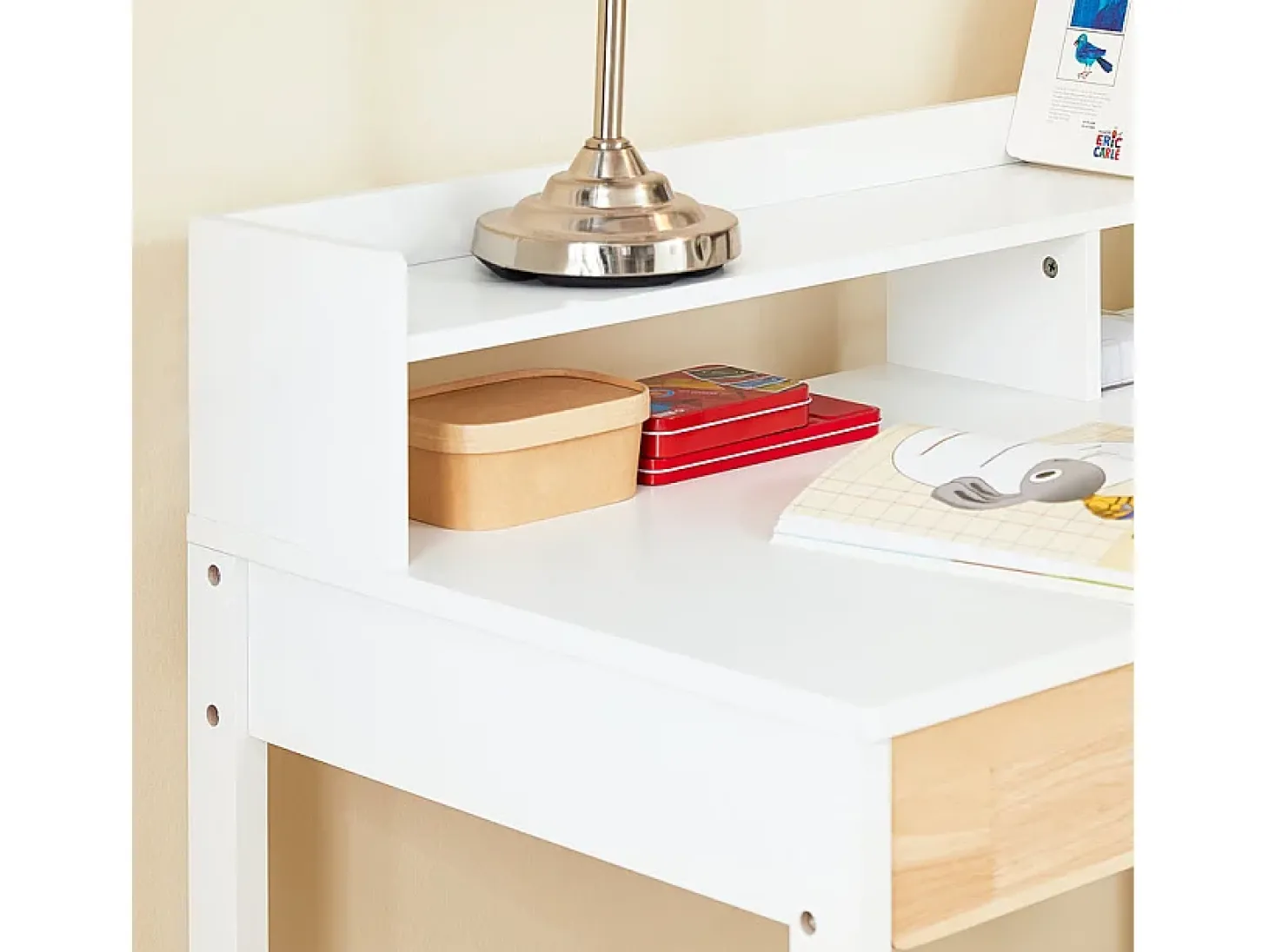 SoBuy, último andar da biblioteca, tronco de brinquedo infantil, Prateleiras de parede para quarto infantil, FWT106-W