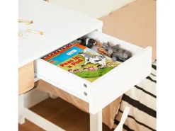 SoBuy, último andar da biblioteca, tronco de brinquedo infantil, Prateleiras de parede para quarto infantil, FWT106-W