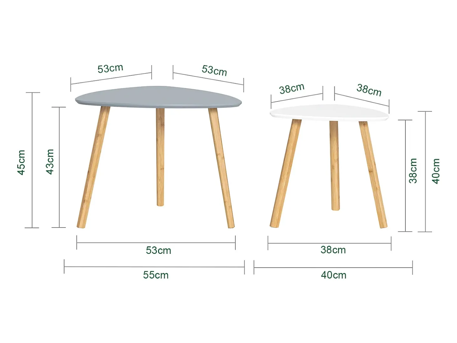 SoBuy mesa de cabeceira, mesa de café, mesa de café redonda FBT74-HG