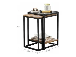 SoBuy mesa de cabeceira, mesa de café, mesa de café redonda FBT99-F