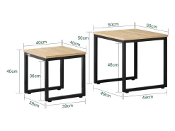 SoBuy mesa de cabeceira, mesa de café, mesa de café redonda FBT42-N