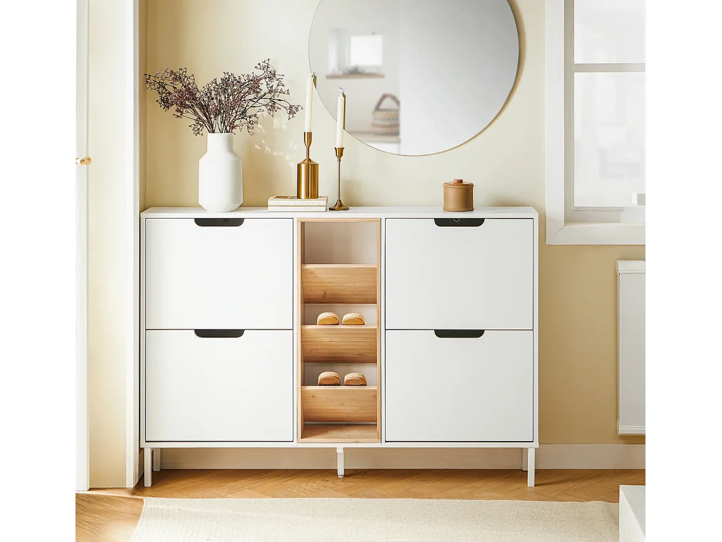 SoBuy Organizador de Sapatos Prateleira para Armazenamento Branco 183cm