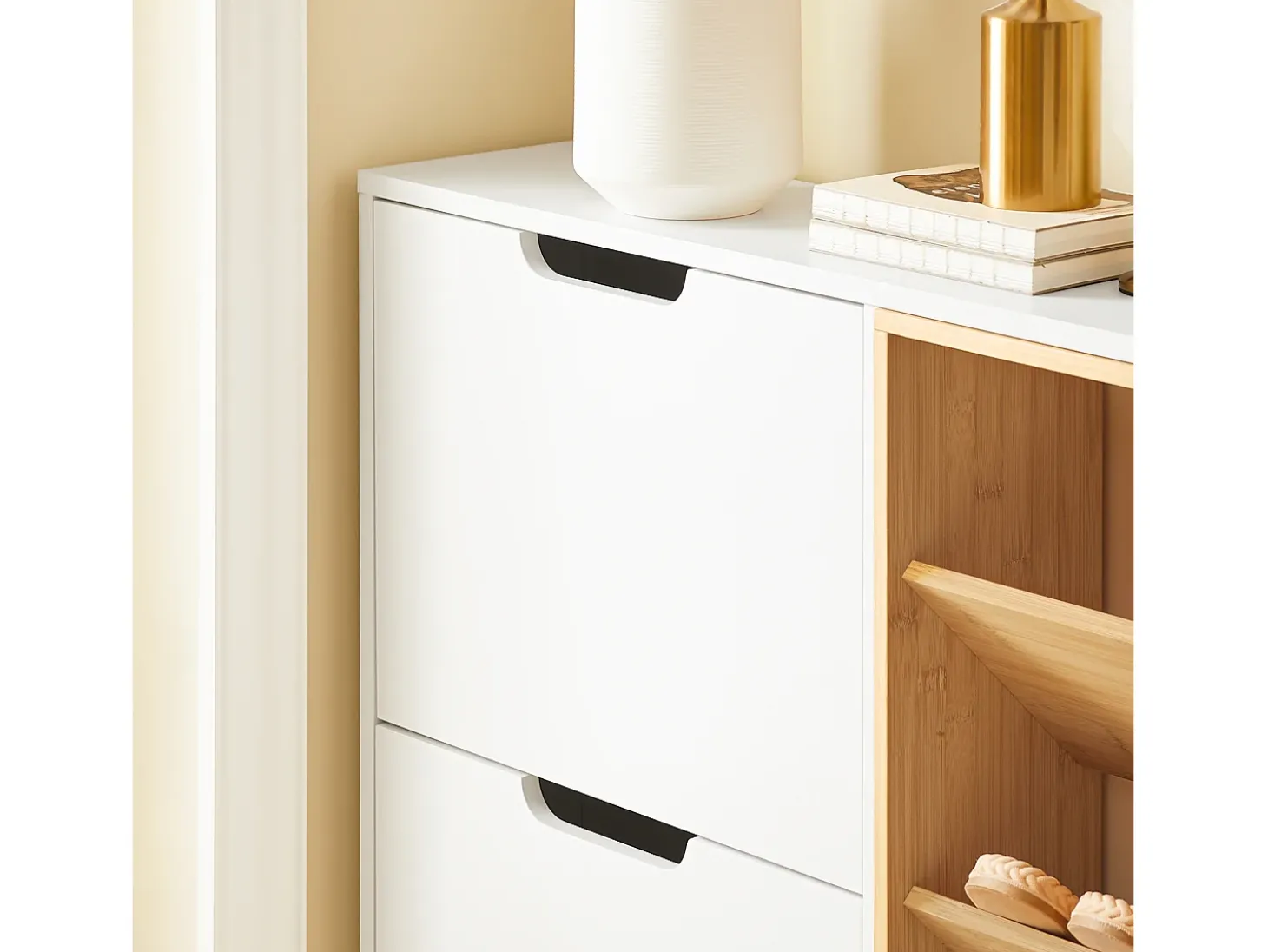SoBuy Organizador de Sapatos Prateleira para Armazenamento Branco 183cm