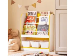 SoBuy Prateleira Infantil, Tronco de Brinquedos para Quarto, Biblioteca