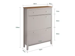 SoBuy Sapateira Estreita com Gaveta e 2 Portas para 12 Pares, Design Nórdico, Cor Castanha