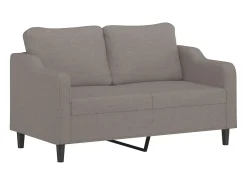 Sofá 2 lug. +almofadas decoração 140cm tecido cinza-acastanhado PT806895