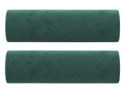Sofá 2 lug. c/ almofadas decorativas 120 cm veludo verde-escuro PT832485