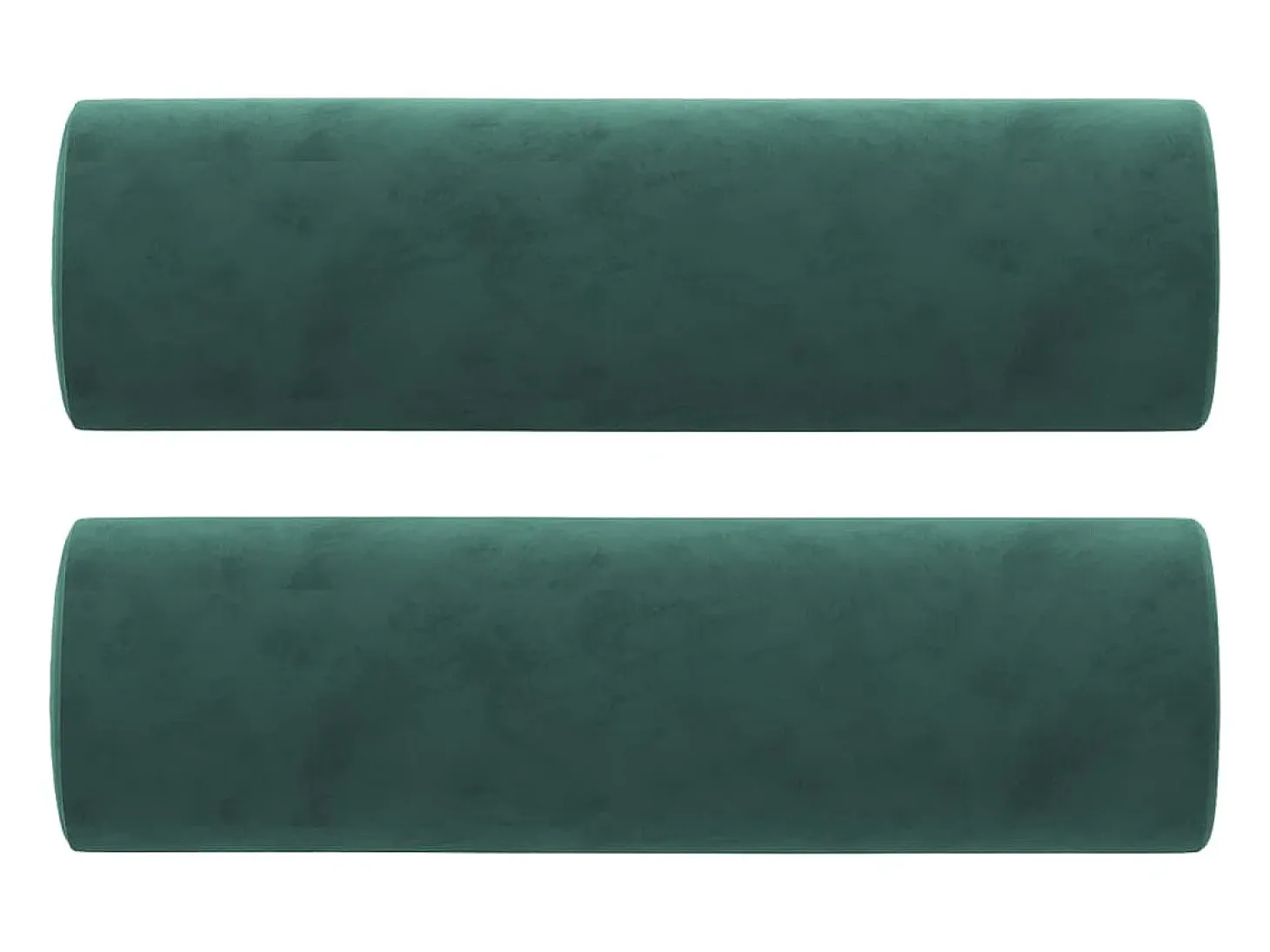 Sofá 2 lug. c/ almofadas decorativas 120 cm veludo verde-escuro PT832485