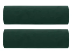 Sofá 2 lug. c/ almofadas decorativas 120 cm veludo verde-escuro
