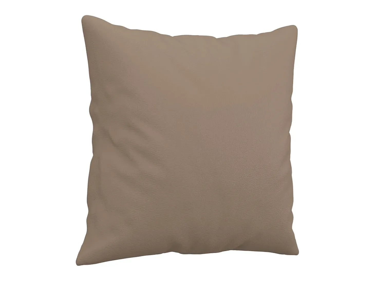 Sofá 2 lugares + almofadas 120 cm couro artificial cappuccino
