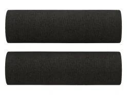Sofá 2 lugares + almofadas decorativas 120 cm tecido preto