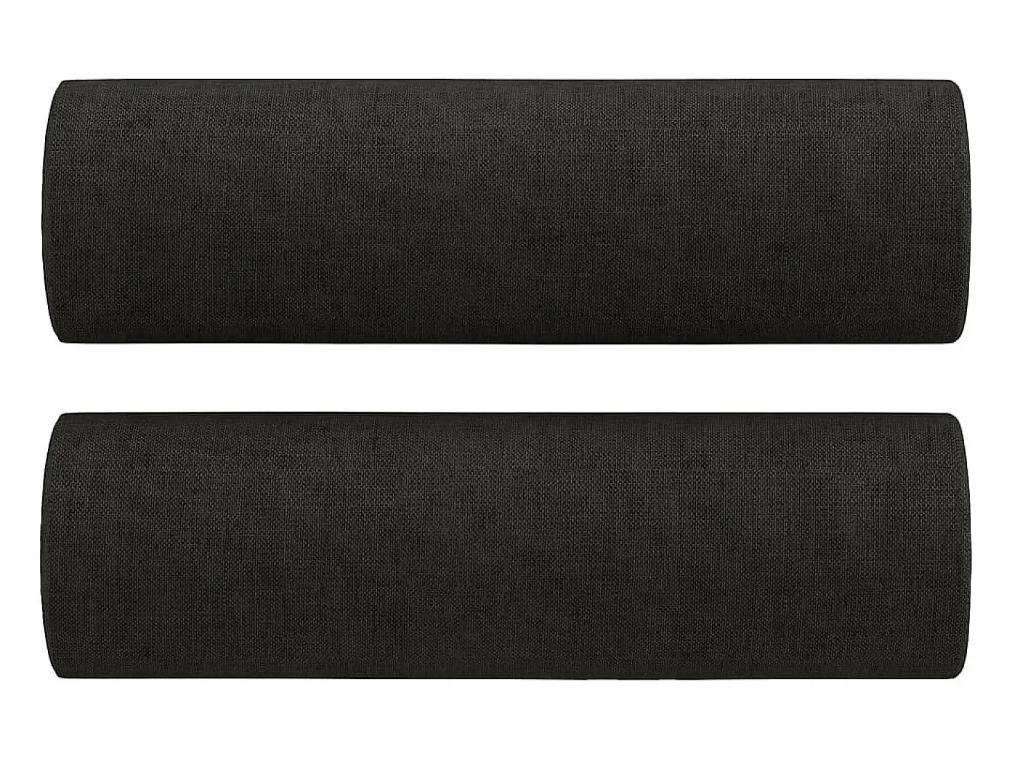 Sofá 2 lugares + almofadas decorativas 120 cm tecido preto