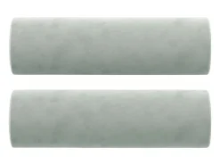 Sofá 2 lugares + almofadas decorativas 120cm veludo cinza-claro PT830399