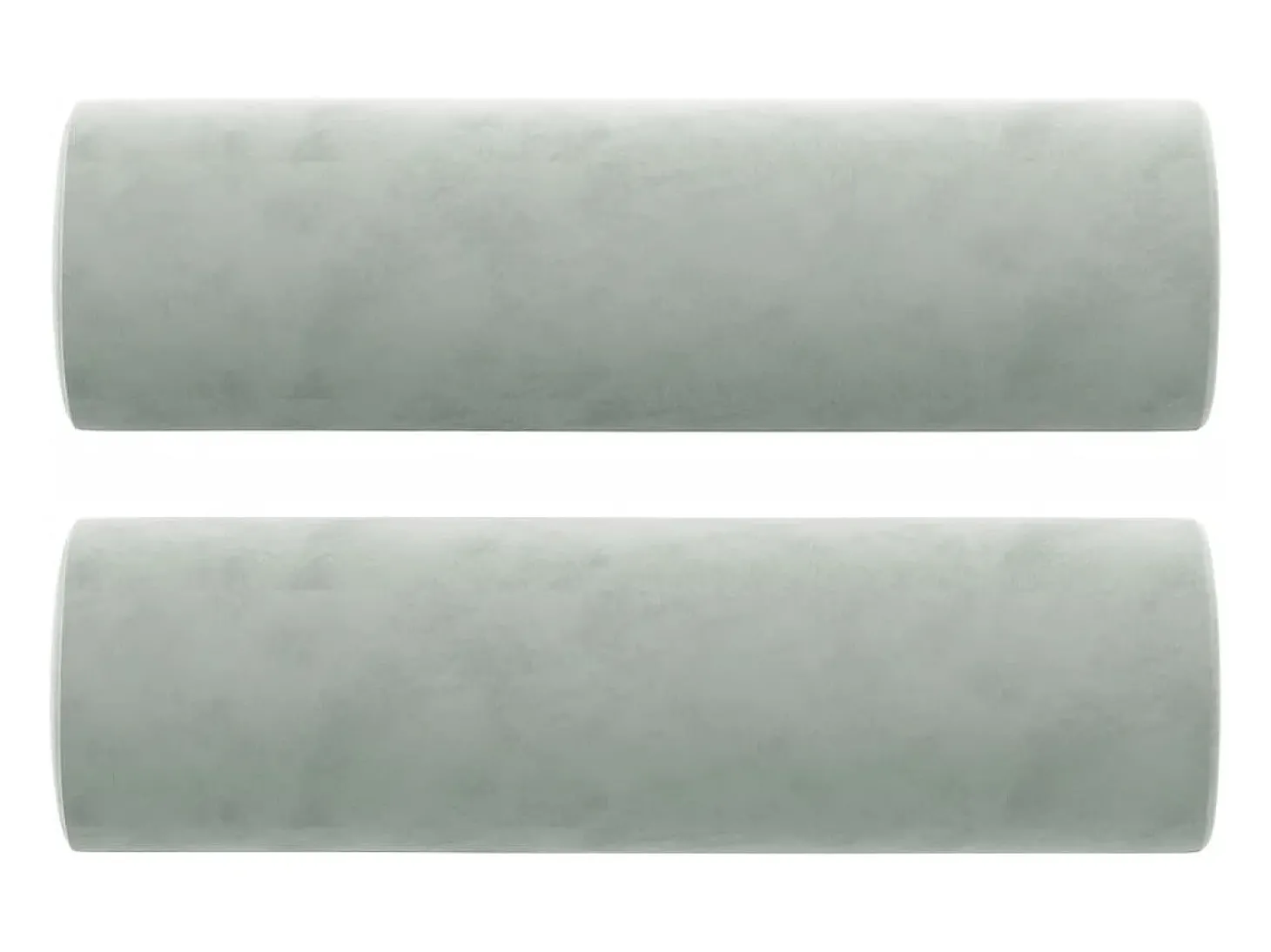 Sofá 2 lugares + almofadas decorativas 120cm veludo cinza-claro PT830399