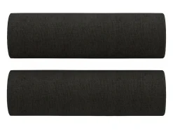 Sofá 2 lugares + almofadas decorativas 120 cm tecido preto