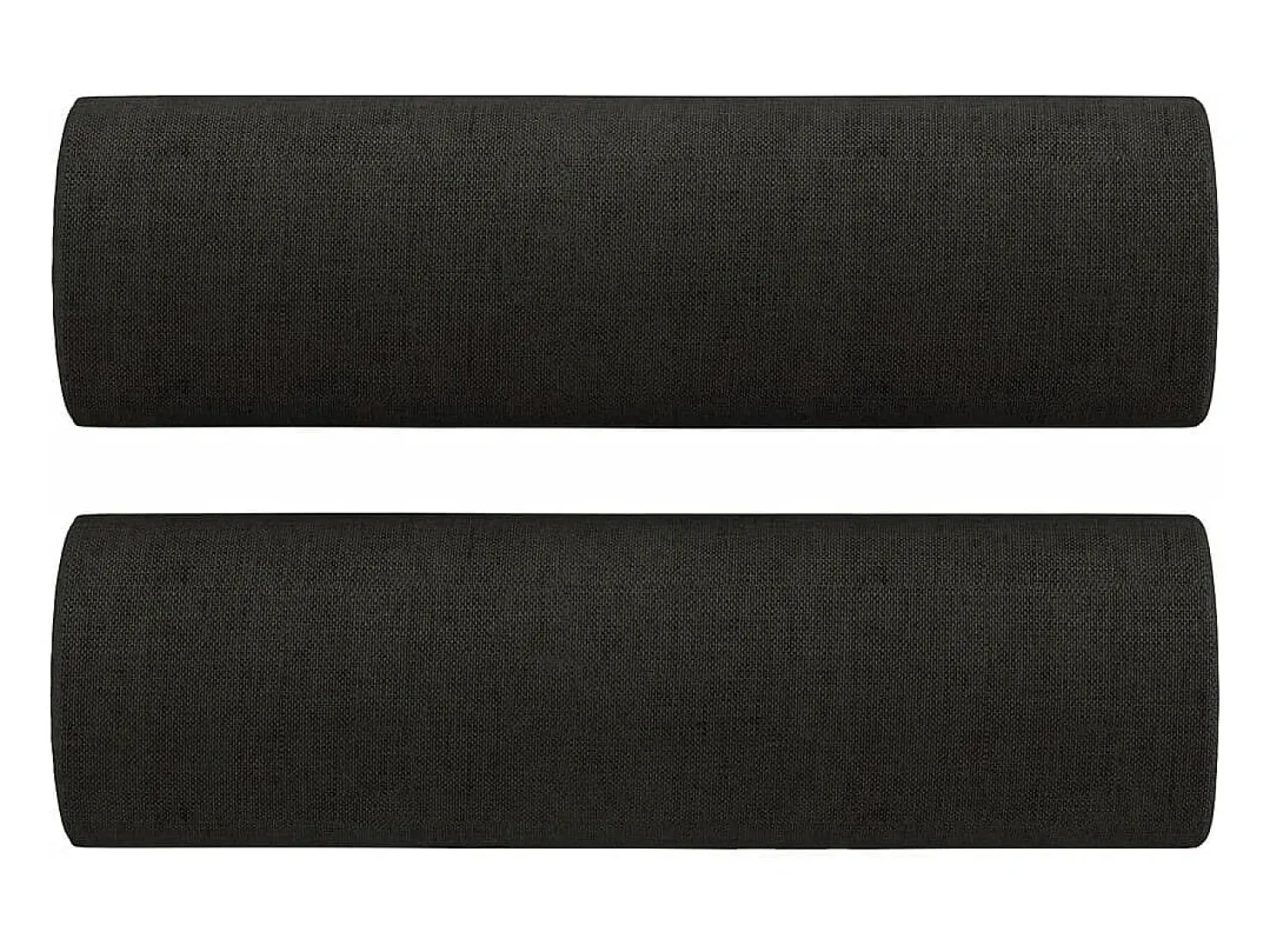 Sofá 2 lugares + almofadas decorativas 120 cm tecido preto