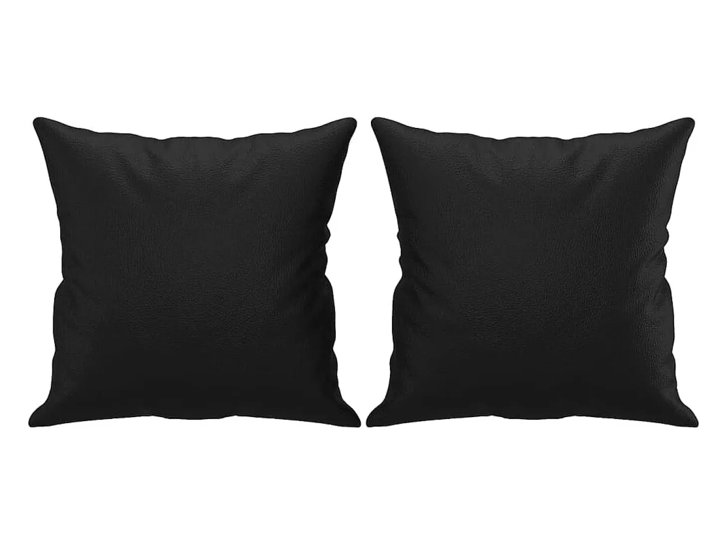 Sofá 2 lugares + almofadas decorativas 120cm couro artif. preto