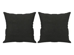 Sofá 2 lugares + almofadas decorativas 120 cm tecido preto
