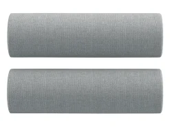 Sofá 2 lugares + almofadas decorativas 120cm tecido cinza-claro