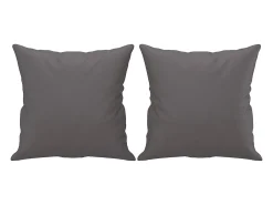 Sofá 2 lugares + almofadas decorativas 140cm couro artif. cinza