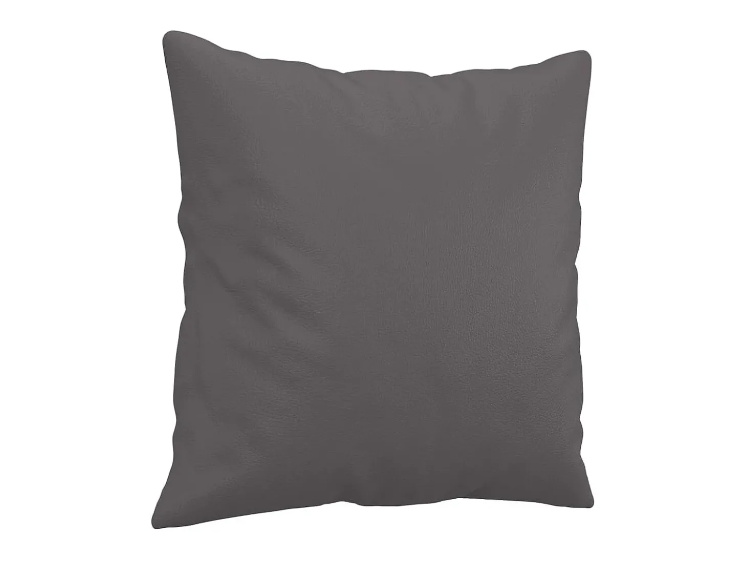 Sofá 2 lugares + almofadas decorativas 140cm couro artif. cinza