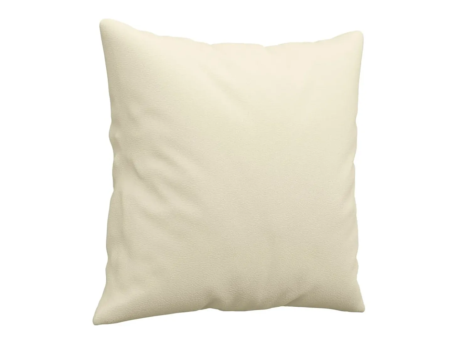 Sofá 2 lugares + almofadas decorativas 120cm couro artif. creme