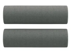 Sofá 2 lugares +almofadas decorativas 140cm tecido cinza-escuro
