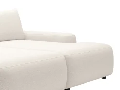 Sofá 3 lugares conforto assento profundo em tecido mesclado creme DAVISO