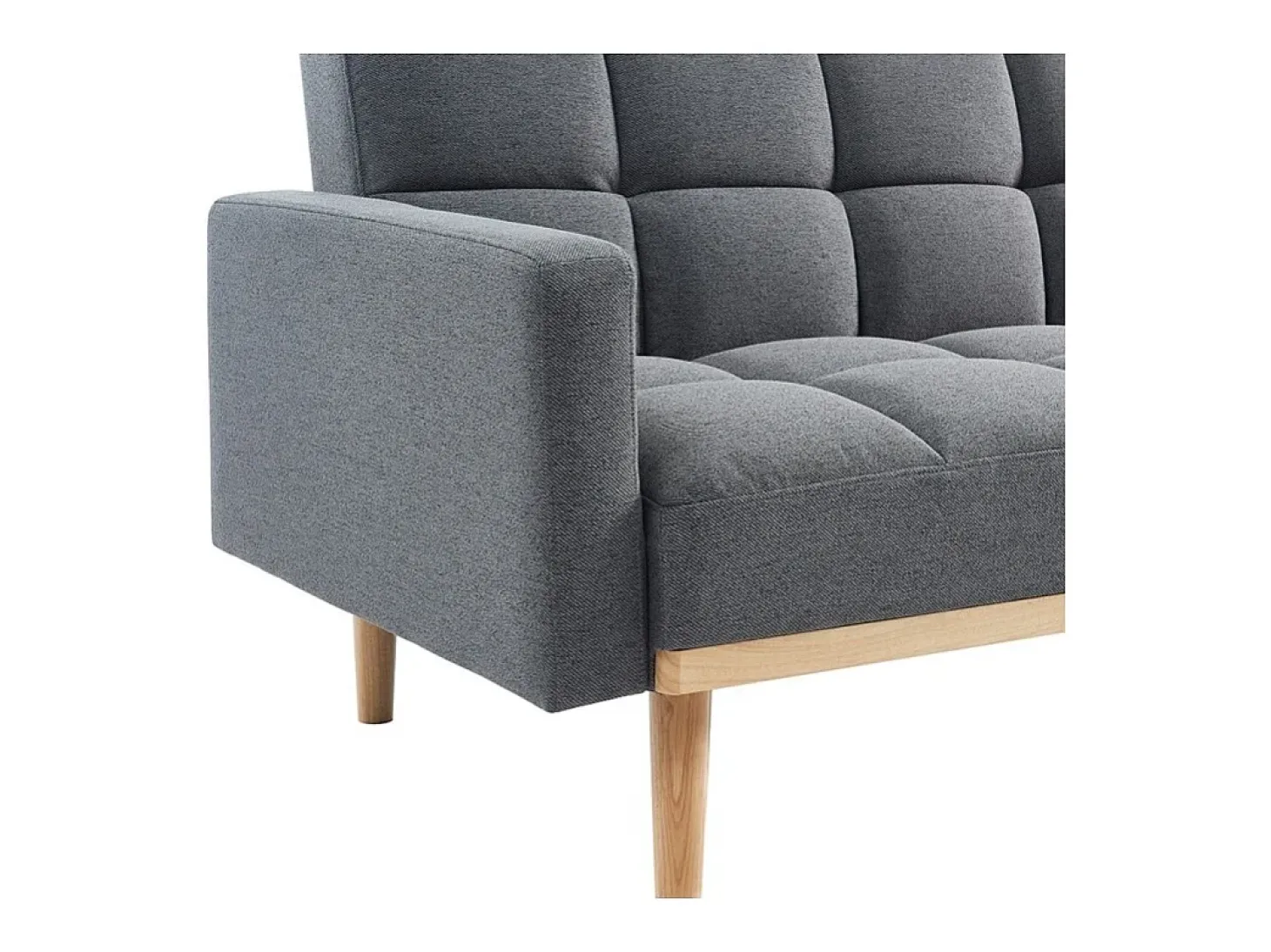 Sofá 3 lugares conversível cinza ADONA