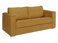 Sofá 4 lugares convert. abert. rápida tecido chenille bege ripas largas 22 cm LORETO