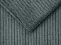 Sofá 4 lugares convert. abert. rápida veludo canelado cinza antracite 160cm e 18cm CALITO