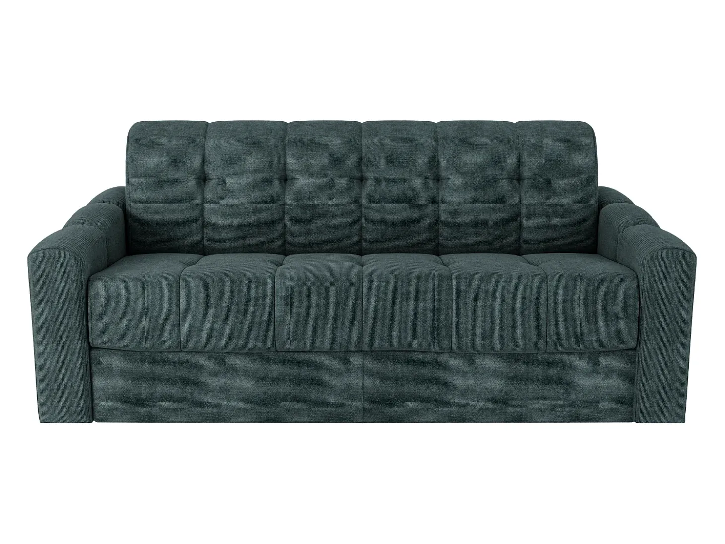 Sofá 3 lugares convertível abertura rápida tecido texturizado azul pato 140 cm Colchão 22 cm DARIELO