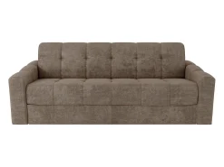 Sofá 4 lugares convertível abertura rápida em tecido texturizado taupe 160 cm Colchão 22 cm DARIELO