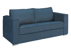 Sofá 4 lugares convertível abert. rápida tecido chenille bege 160cm colchão 18cm LORETO