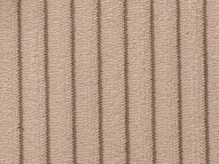 Sofá 4 lugares convertível abertura rápida veludo canelado taupe ripas largas 22 cm