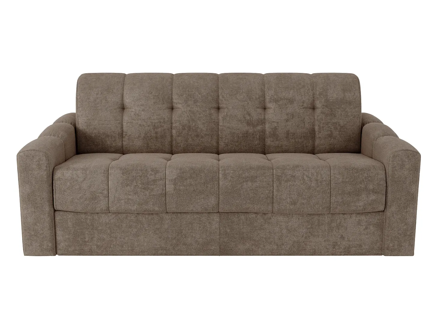 Sofá 3 lugares convertível abertura rápida em tecido texturizado taupe 140 cm Colchão 22 cm DARIELO