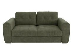 Sofá 3 lugares convertível abertura rápida tecido verde, cama 140cm e colchão 22cm BOLIPO