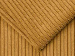 Sofá 4 lugares convertível abertura rápida veludo canelado amarelo mostarda 160 cm e 22 cm