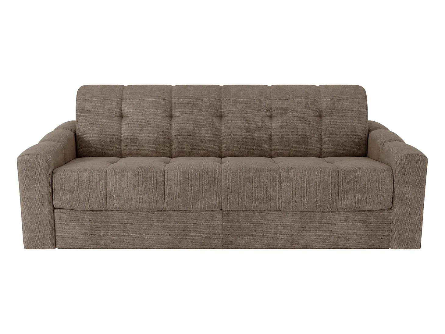 Sofá 4 lugares convertível abertura rápida tecido taupe ripas largas 160 cm Colchão 22 cm DARIELO