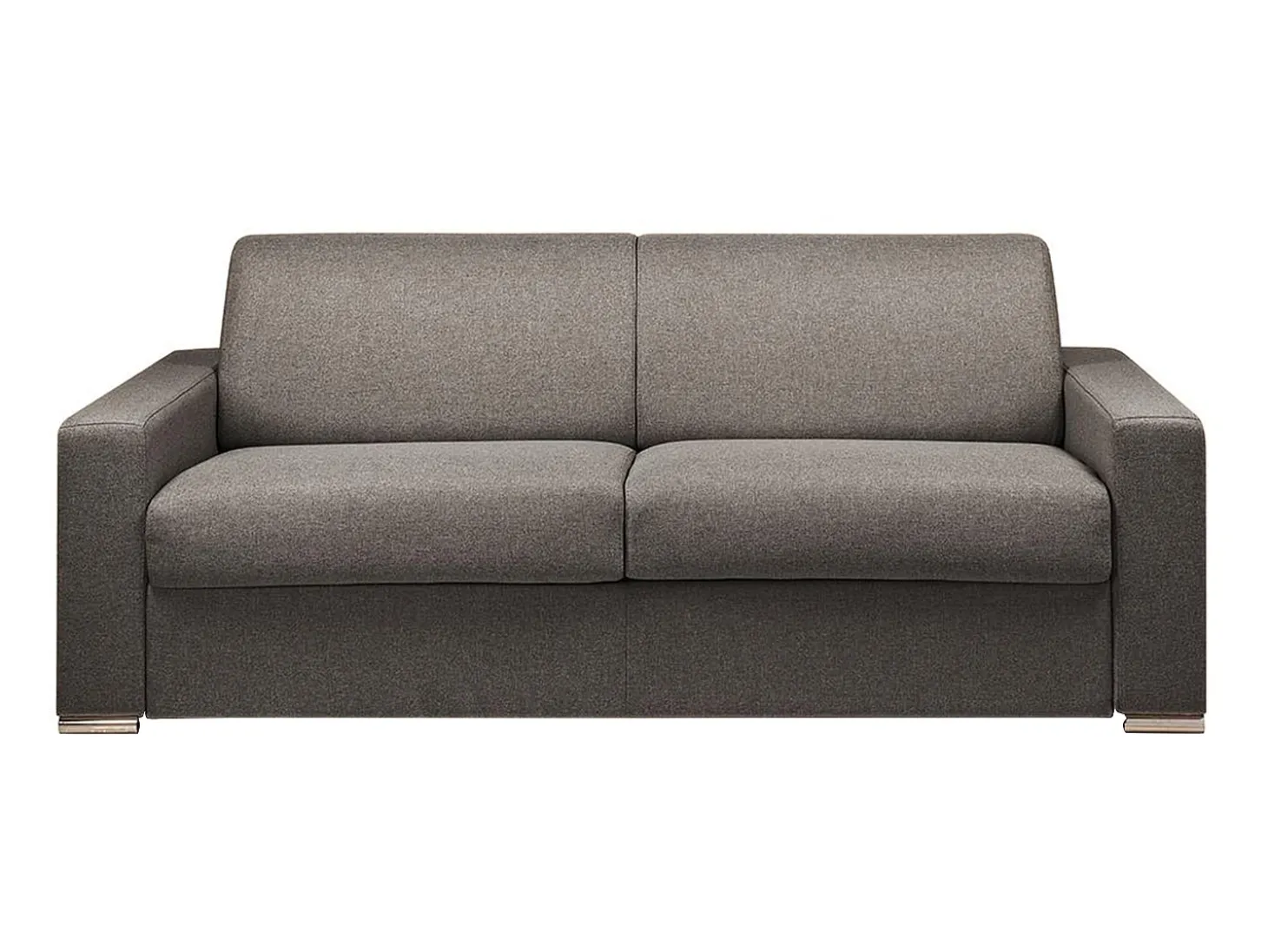 Sofá 4 lugares convertível de abertura rápida em tecido antracite + colchão 22 cm - CALITO
