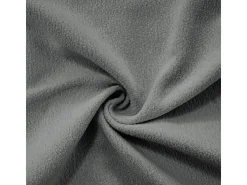 Sofá 4 lugares tecido pelúcia cinza - com 6 almofadas - estrutura madeira maciça - 406x77x81cm