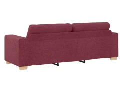 Sofá 3 pcs Vermelho Ventoso 221 x 80 x 80 cm